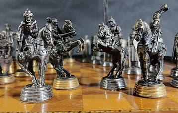 Schaakspel - Reconquista de Granada - Brons, Hout