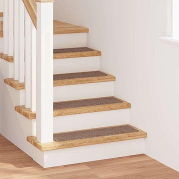 vidaXL Antislip Trapmatten 15 st 75 x 20 cm Bruin PP, Doe-het-zelf en Bouw, Verzenden, Nieuw