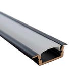 LED Strip Profiel Inbouw | 3 Meter uit één stuk | Zwart | 1, Verzenden, Nieuw
