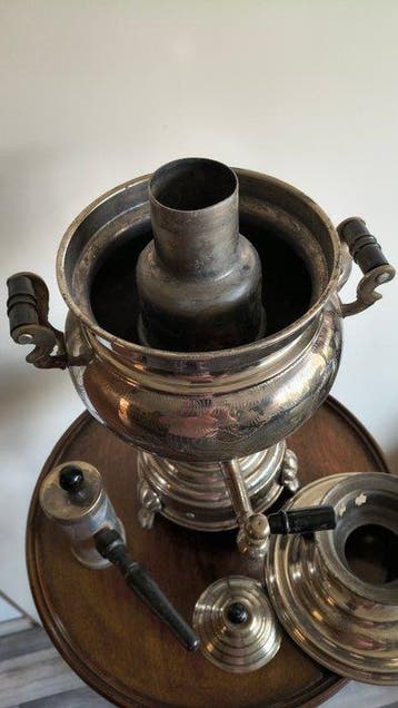 Samovar - Verzilverd messing - Russische Samovar
