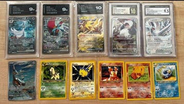 Pokémon - 18 Graded card - Lugia ex Foil, Full art - CGC 9.5