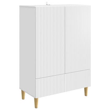 vidaXL Dressoir met lade Wit 66 x 34,5 x 95 cm Bewerkt hout, Verzenden, Nieuw