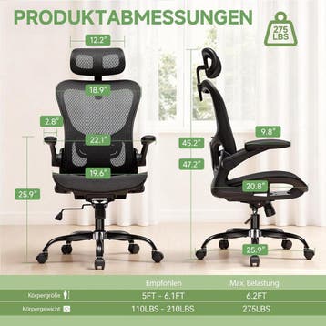 Ergonomische Bureaustoel -  Office Chair - Gamestoel - Volwa, Verzenden, Nieuw