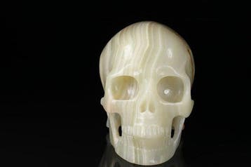 Jasper Gesneden schedel - Jasper - 9.7 cm - 8.4 cm - 12.7 cm