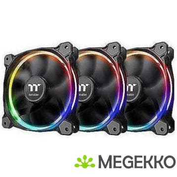 Thermaltake Riing Plus 12 RGB Sync Ventilator 12 cm Zwart 3, Verzenden, Nieuw