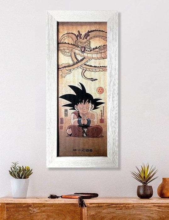 Kodo88 – Unieke ingelijste giclée - Son Goku Meditation with, Games en Spelcomputers, Spelcomputers | Overige Accessoires