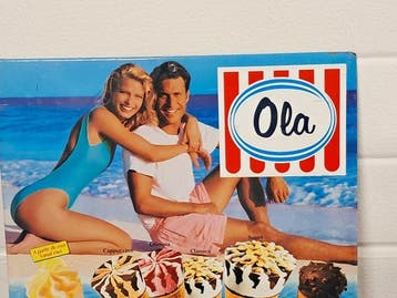 A. Thirion OLA - Vintage decoratief reclamebord OLA ijsjes