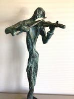 sculptuur, “ De Violist “ XL versie - 38 cm - Brons