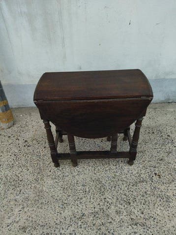 1890-1920 - Tafel - Eik - Ovale tafel met klapbladen, Antiek en Kunst