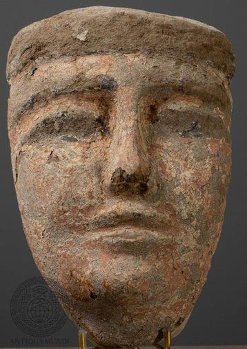Oude Egypte, late periode Hout Mummiemasker uit een