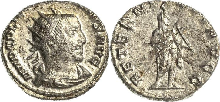 Antoninian 253/254, Kaiserzeit Valerianus I 253-260, Timbres & Monnaies, Monnaies & Billets de banque | Collections, Envoi