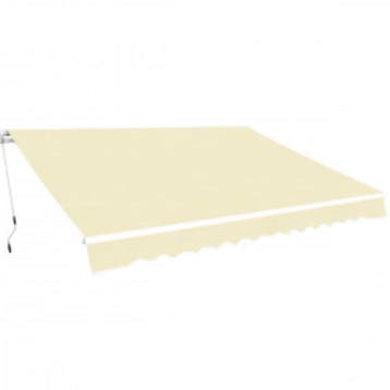 vidaXL Luifel handmatig uittrekbaar 600 cm crème, Verzenden, Nieuw