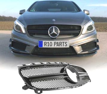 CALANDRE MERCEDES CLASSE A W176 12-15 LOOK AMG A45 NOIR BRIL, Verzenden