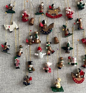 Kerstdecoratie (29) - Hout - Kersthangers Boomhangers, Nieuw