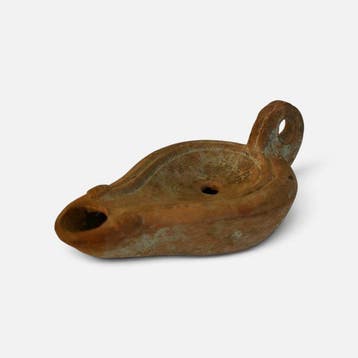 Oud-Romeins Terracotta-olielamp Met Spaanse exportvergunning