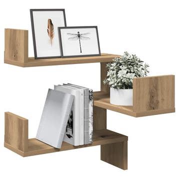 vidaXL Hoekwandschap 40x40x49,5 cm bewerkt hout artisanaal, Verzenden