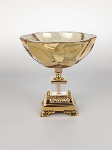 SECOLOVENTESIMO - Gobelet - Laiton doré - Coupe debout en or, Antiek en Kunst