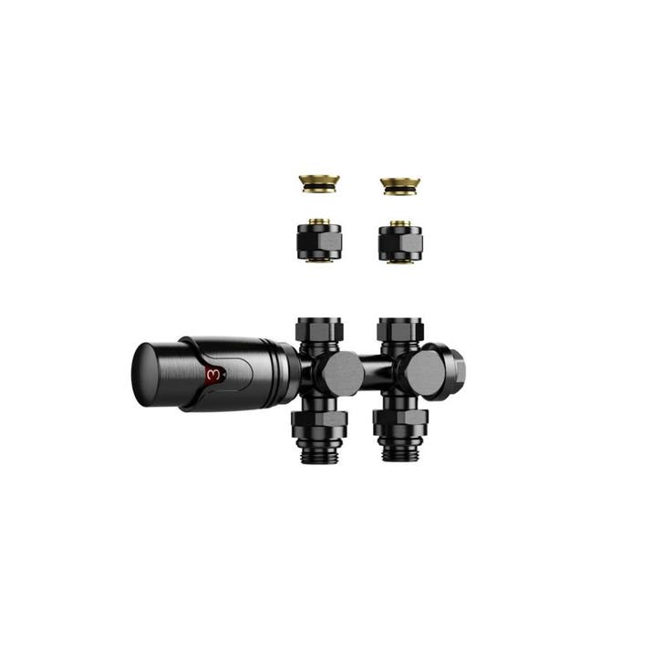 Belrad onderblok gunmetal thermostatisch recht/haaks set, Doe-het-zelf en Bouw, Verwarming en Radiatoren, Thermostaat, Nieuw, Verzenden