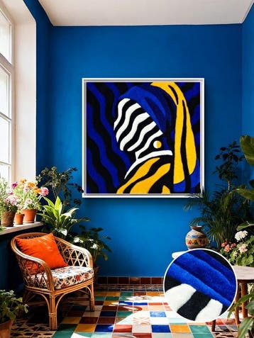 Raffaele Fiorella - Wandtapijt - 75 cm - 75 cm - Handgemaakt, Huis en Inrichting, Nieuw