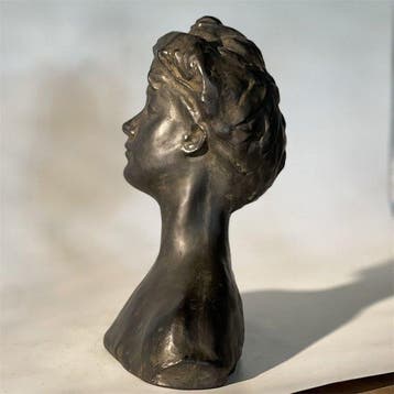 Beeld, Rodins Young Woman - 24 cm - Koude aardewerk