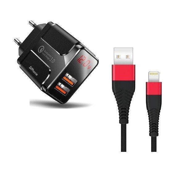 DrPhone ACC02 18W Thuislader - 2x USB 3.0 Qualcomm USB, Telecommunicatie, Mobiele telefoons | Telefoon-opladers, Nieuw, Verzenden