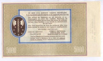 France. - 5000 Francs - 1941 - Bon de solidarité - Annulé -