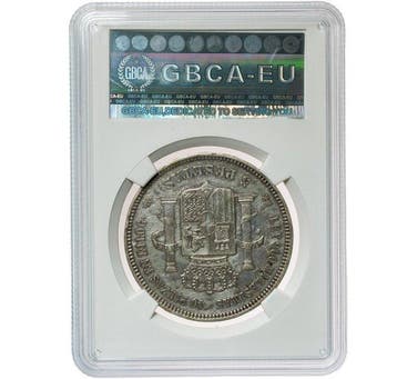 Spanje. Amadeo I. 5 Pesetas 1871*74 DEM GBCA - EU AU53