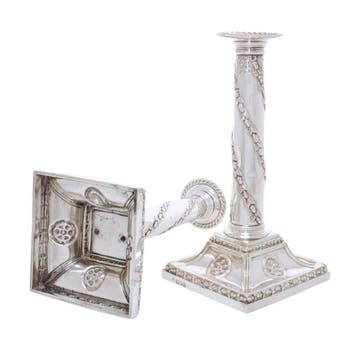 Edward Barnard & Sons Ltd, London - Kaarsenhouder (2) - .925, Antiek en Kunst