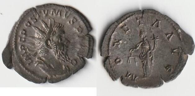 260 269 260 269 Postumus Antoninianus R/ Moneta Avg, Postzegels en Munten, Munten en Bankbiljetten | Verzamelingen, Verzenden