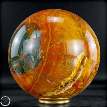 Boule naturelle de jaspe océan Des teintes pastel douces