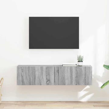 vidaXL TV Wandkast 2 st Grijs Sonoma Bewerkt hout, Verzenden, Nieuw