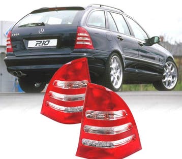 Feux Arrière Pour Mercedes Classe C W203 Estate 00-04 Blanc, Verzenden