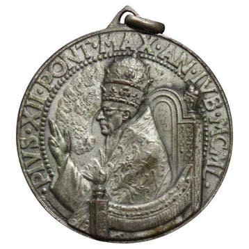 Vaticaan. Medal Medalha Papal Oficial com Argola em Prata –
