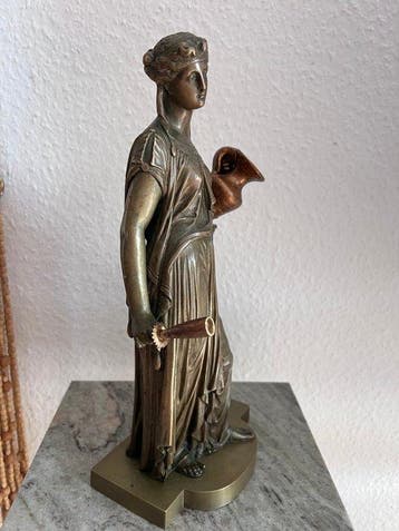 sculptuur, griechische Göttin - 32 cm - Brons - 1895
