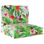 vidaXL Pallet Kussen Set Bloemen 2 pcs Tropische Jungle, Huis en Inrichting, Verzenden, Nieuw