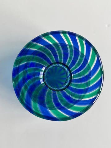 Murano - Reticello Art Glass Bottle Vase - Mid-Century -