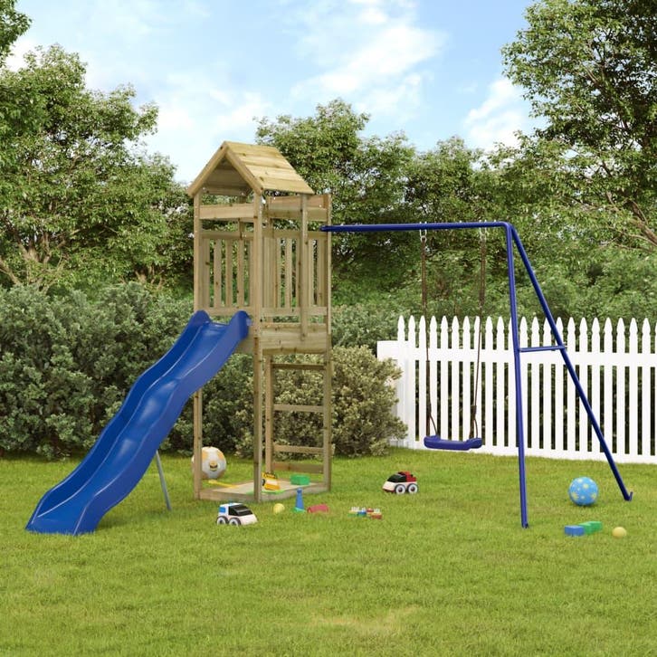 vidaXL Speelhuis geïmpregneerd grenenhout, Kinderen en Baby's, Speelgoed | Buiten | Speeltoestellen, Nieuw, Verzenden