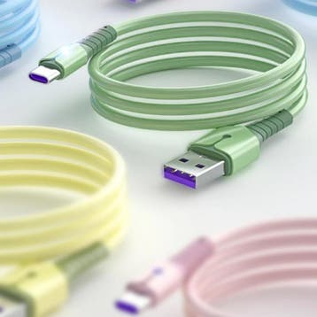 Vloeibare Siliconen Oplaadkabel voor USB-C - 5A Datakabel 1, Télécoms, Téléphonie mobile | Chargeurs pour téléphone, Verzenden