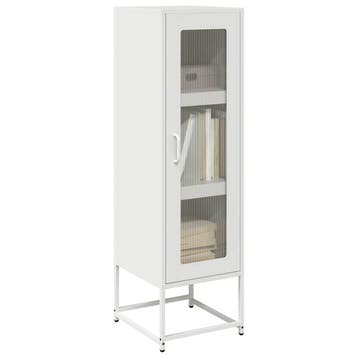 vidaXL Hoge kast 36x39x123 cm koudgewalst staal wit, Huis en Inrichting, Verzenden, Nieuw