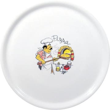 Pizza-/Pannenkoekenborden | TRADITIONAL | Porselein | Wit |, Verzenden, Nieuw in verpakking