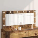 vidaXL Make-up Spiegel Rechthoekig Oudhout 100 x 45 x 18 cm, Huis en Inrichting, Verzenden, Nieuw