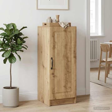 vidaXL Dressoir Artisanaal eiken 33 x 34,5 x 87 cm Bewerkt, Verzenden, Nieuw