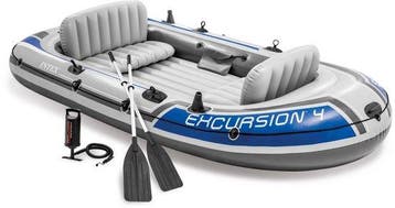 Intex Excursion 4 - Roeiboot Opblaasbaar Met Peddels - 4..., Verzenden