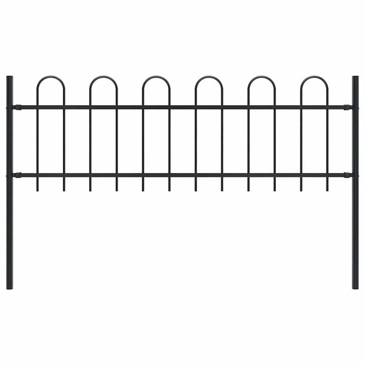 vidaXL Tuinhek BOXTEL met stalen boog aan de bovenkant, Tuin en Terras, Tuinhekken en Hekwerk, Nieuw, Verzenden