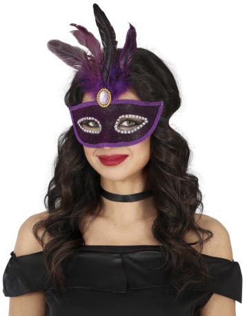 Venetiaans Oogmasker Paars, Verzenden, Nieuw
