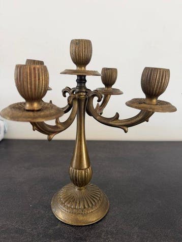 Kandelaber - Brons - Paar bronzen kandelaars