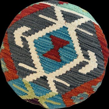 Poef - Poef Kelim ( unused ) - handmade - Wol en hout, Nieuw