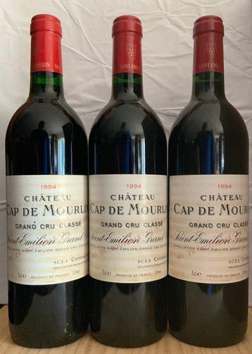 1994 Chateau Cap de Mourlin - Saint-Émilion Grand Cru Classé, Verzamelen, Wijnen, Nieuw