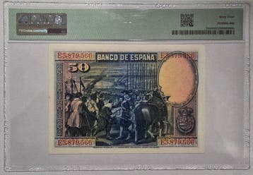Spanje. - 50 Pesetas 1928 (ND 1936) - Pick 75b (Zonder