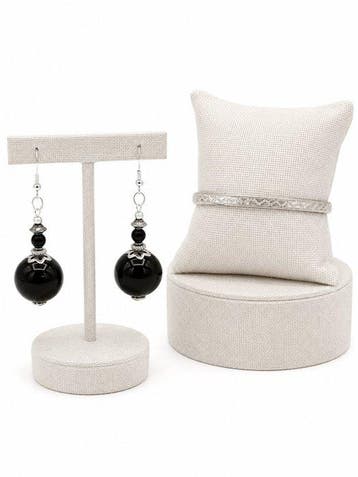 Zonder minimumprijs - 2-delige sieradenset Zilver Onyx